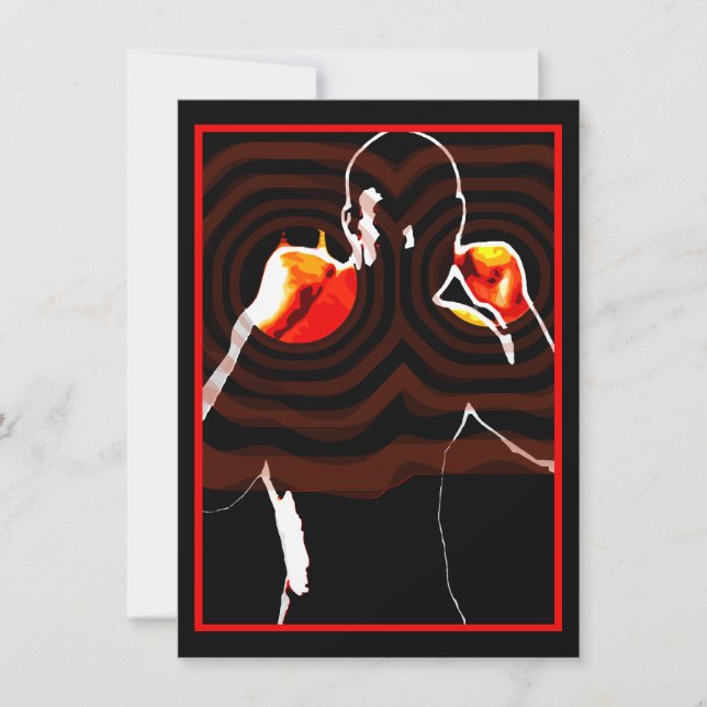 Convites punhos do encaixotamento do fogo (Frente)