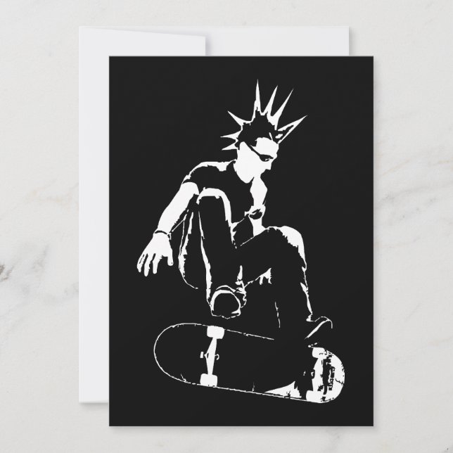 Convites punk de skate (Frente)