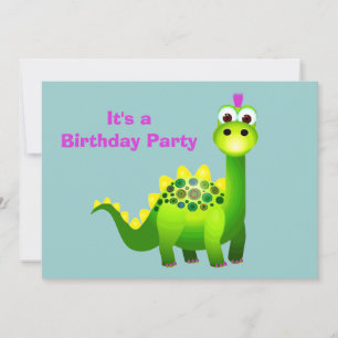 Convites Punk Dino Verde
