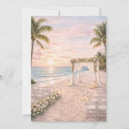 Convites Punta Cana Beach Wedding Invitation | Editable 