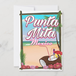 Convites Punta Mita, México pôster de viagem de praia