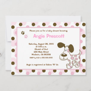 Convites Puppy 5 Vezes 7 Dias De Bebê Chamadas De Chuveiro