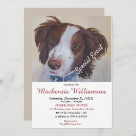 CONVITES PUPPY DE HANDSOME SETTER DESEJA FELIZ ANIVERSÁRIO