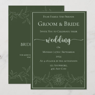 Convites Pura felicidade: Casamento de Daisy Flower
