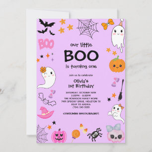 Convites Puro Nosso Pequeno primeiro aniversario de Hallowe