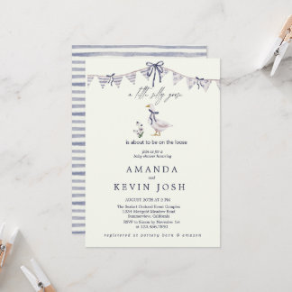 Convites Purple All In One Silly Goose Baby Shower