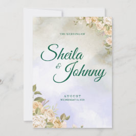 Convites Purple and Sage Pastel Elegance Wedding 