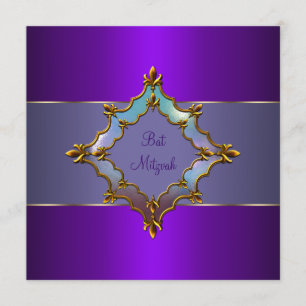 Convites Purple Bat Mitzvah