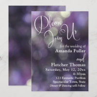 Purple Bokeh Light & Typografia 32 Casamento 2