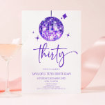 Convites Purple Disco Ball 3aniversário de 30 anos<br><div class="desc">Este é um Convite de festas de 30 aniversário de 30 anos de Bola de Disco Roxo!</div>