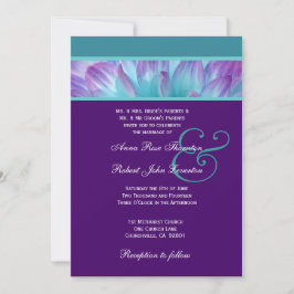 Convites PURPLE e AQUA DAHLIA Wedding Collection 001