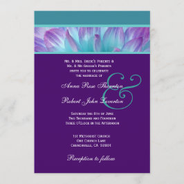 Convites PURPLE e AQUA DAHLIA Wedding Collection 001
