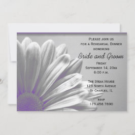 Convites Purple Floral destaca Janta de ensaio de casamento