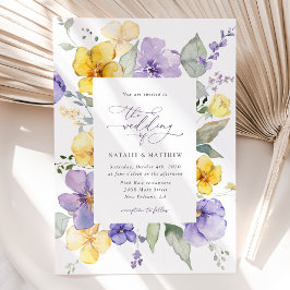 Convites Purple Flowers, Yellow Flowers, Greenery, Wedding