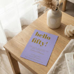 Convites Purple Gold 50th Birthday Party Modern Typography<br><div class="desc">This invitation sets a confident, celebratory tone for a 50th birthday gathering. The purple background paired with gold lettering feels bold, modern, and polished, making it easy to coordinate with drinks, signage, and table details. A strong choice for hosts who want a milestone celebration that feels festive and thoughtfully styled....</div>