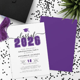 Convites Purple Graduation Party