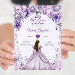 Convites Purple Lilac Mis Quince 15 Anos Crown Quinceañera<br><div class="desc">Quinceañera Purple Lilac Silver Crown Convite Mis Quince 15 Anos,  16 Anos,  Aniversário, </div>