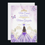 Convites Purple Mis Quince Lavanda 15 Anos Silver Crown<br><div class="desc">Quinceañera Purple Lavanda Silver Crown Convite Mis Quince 15 Anos,  16 Anos,  Aniversário, </div>