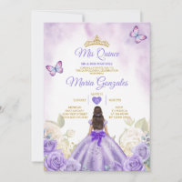 Purple Mis Quince Lavanda 15 Anos Silver Crown