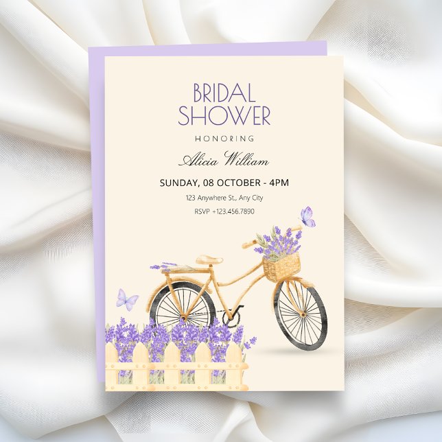 Convites Purple spring bridal shower (Criador carregado)
