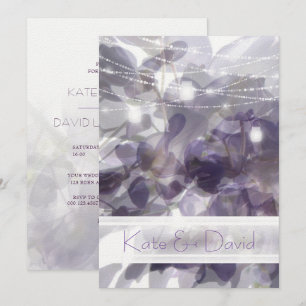 Convites ©Purple Wisteria String Lights Mason Jars Casamen