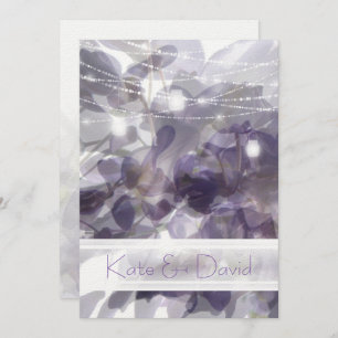 Convites ©Purple Wisteria String Lights Mason Jars Casament