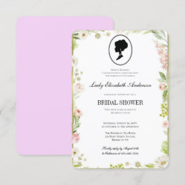 Convites Púrpura do orçamento Flores selvagens Bridgerton C