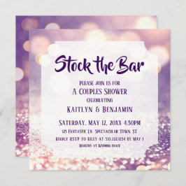 Convites Púrpura e rosa, estoque o Chá dos Casais do Bar
