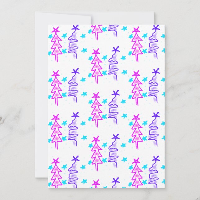 Convites Púrpura rosa, podridão roxa, estrelas da árvore de (Frente)