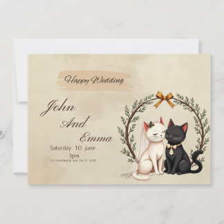 Convites Purrfect Union: John and Emma's Whimsical Wedding