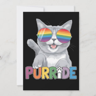 Convites Purride Cat Sunvidles Orgulho gay Rainbow LGBTQ