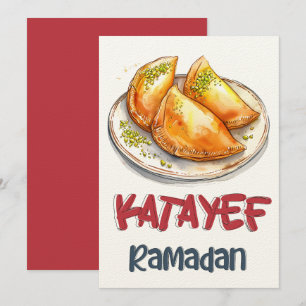 Convites Qatayef Ramadan   Massa delicada, Recheios Ricos