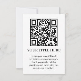 Convites QR Branco | Upload Personalizado Minimalista Moder