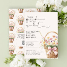 QR Code Fresh Off the Market Floral Bridal Shower