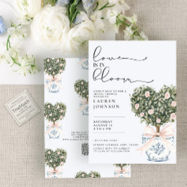 Convites QR Code Love in Bloom Chinoiserie Bridal Shower