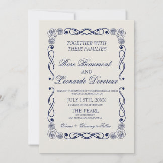 Convites QR Code Wedding Invitation | Elegant Old Money