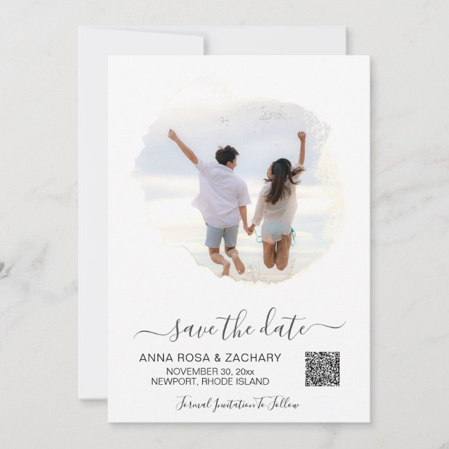 Convites *~* QR Foto CASAMENTO SALVE a DATA  - AR6 Website (Frente)