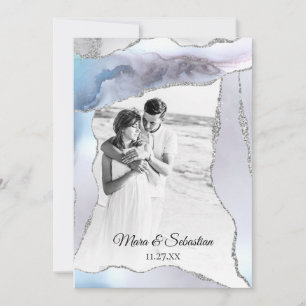 Convites *~* QR PHOTO RSVP AR13 AGATE PearlWedding In