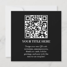 QR Preto | Design Quadrado Minimalista Moderno