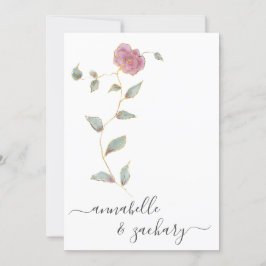 Convites *~* QR Rosa de RSVP SIMPLLE Dourado Glitter AR12 C