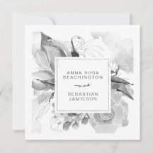 *~* QR RSVP AR12 Casamento Simples Floral