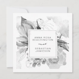 Convites *~* QR RSVP AR12 Casamento Simples Floral