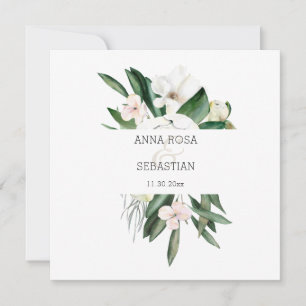 Convites *~* QR RSVP AR15 Casamento de Frame Floral Peony