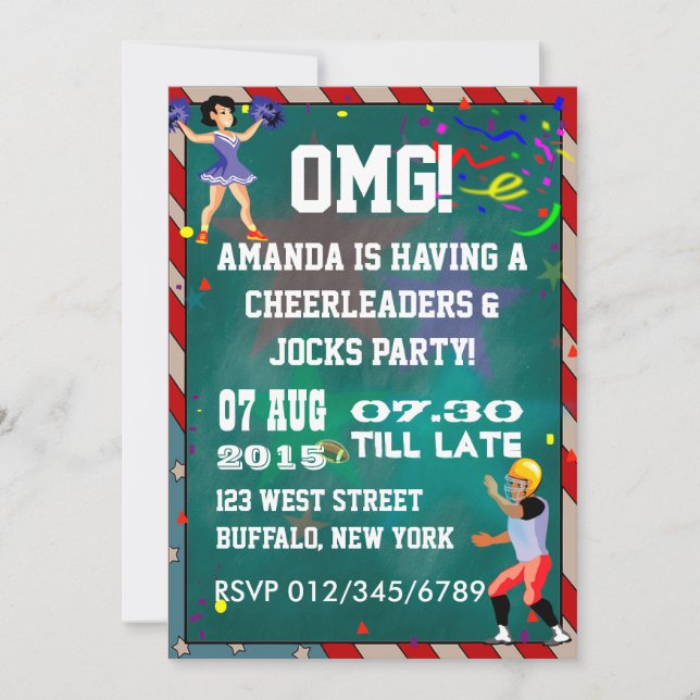 Convites Quadra de Giz de Lideresas e Atletas (Frente)