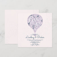 Quadrado de Casamento Roxo Lavanda Amor Letrado à 