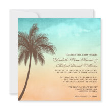 Quadrado tropical do casamento da palmeira da