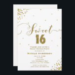 Convites QUADRINHO 166 Cantos de Confetti Brancos e Dourado<br><div class="desc">16 Bons Convites de Confetti Branco e Dourado.</div>