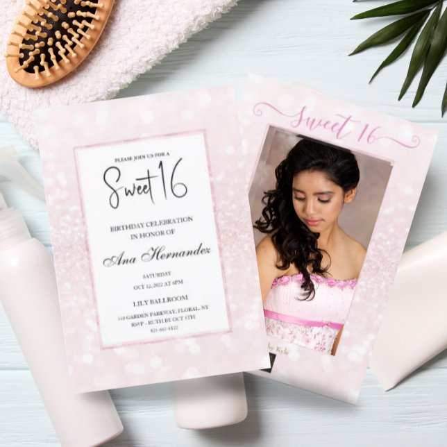 Convites Quadrinho elegante brilhante cor-de-rosa brilhante (Criador carregado)