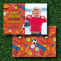 Quadrinhos Esportivos Bolas Atléticas Aniversário