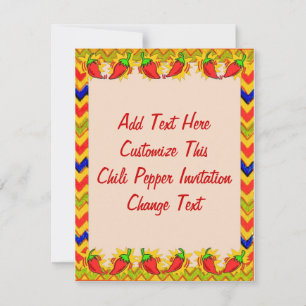 Convites Quadro 2 de Pepper Chili, Adicionar Texto
